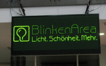 BlinkenWall showing BlinkenArea logo at SIGINT2012